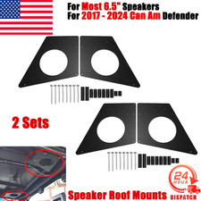 2 Sets For 17-24 Can Am Defender Speaker Roof Mounts Kit Fits most 6.5″ Speakers