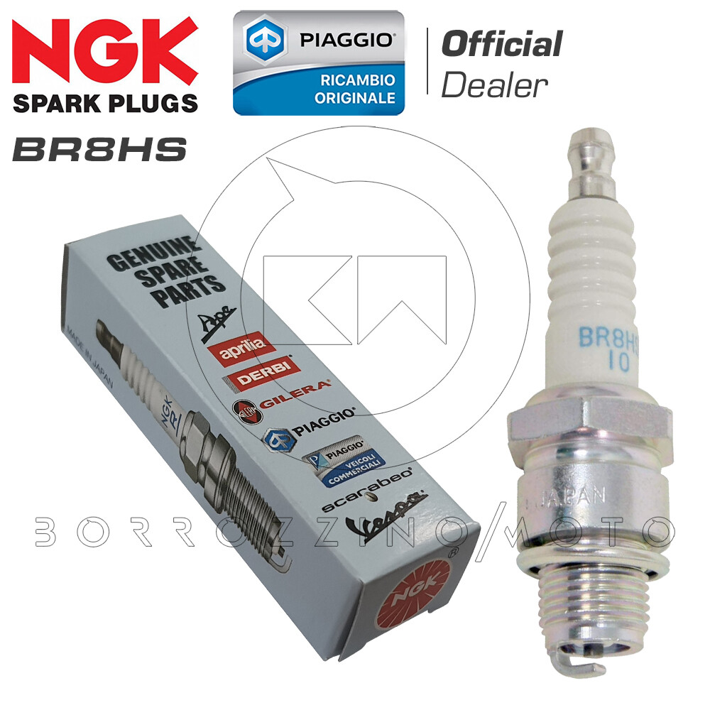 Spark Plug From Ignition Genuine Piaggio-Ngk BR8HS Yamaha Quad Breeze 50 1995