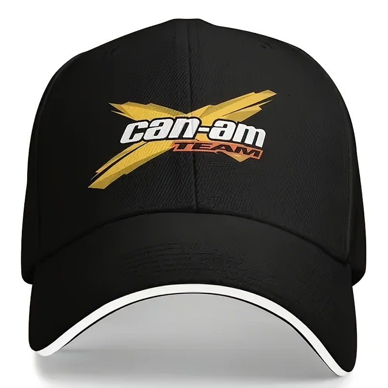 CAN-AM Adjustable Baseball Cap-Vintage Black Trucker Hat w/Adjustable Strap,Ligh
